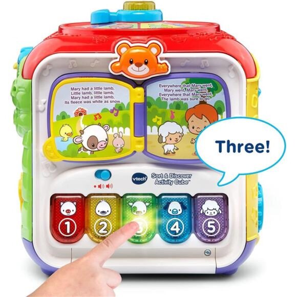 VTech Sort and Discover Activity Cube (Frustration Free Packaging), Red - Picture 2 of 7